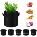 Amazon hot sale portable 1 gallon felt plant grow bags potato growing bag planting bag for vegetable